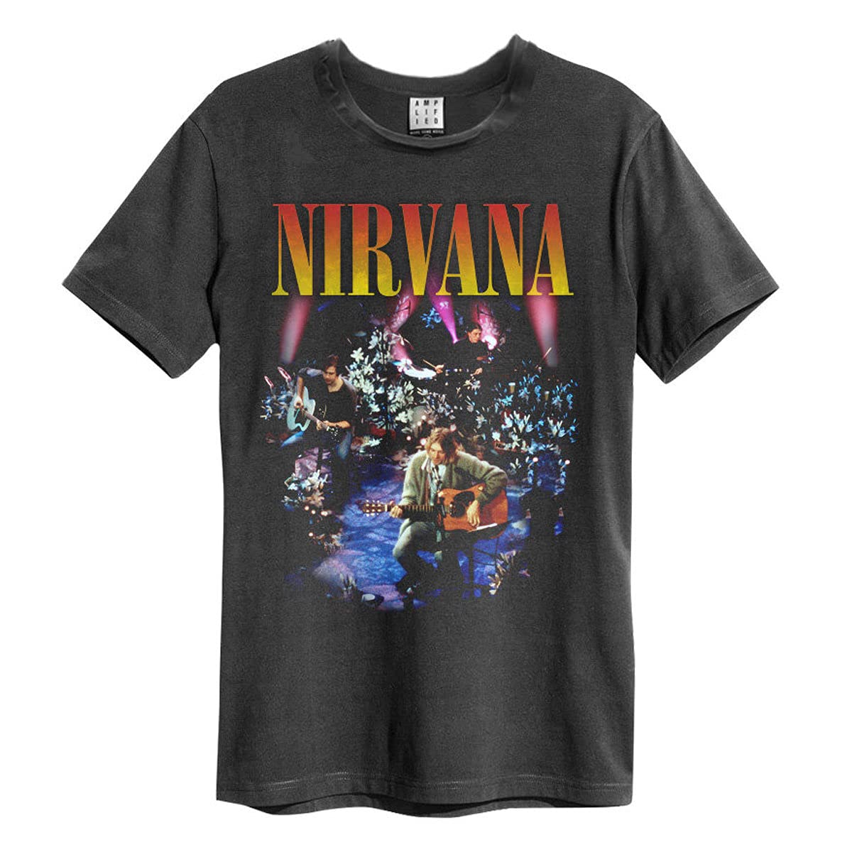 Nirvana 'Live In New York' (Charcoal) T-Shirt - Amplified Clothing (xx-large)