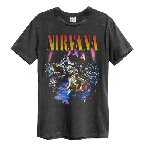 Nirvana 'Live In New York' (Charcoal) T-Shirt - Amplified Clothing (xx-large)