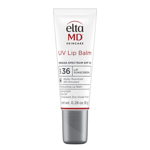 EltaMD UV Lip Balm Sunscreen, SPF 36 Sunscreen Lip Balm with SPF, Moisturizes and Protects Dry Cracked Lips, Water Resistant up to 80 Minutes, Transparent Zinc Oxide Lip Sunscreen, 0.28 Tube