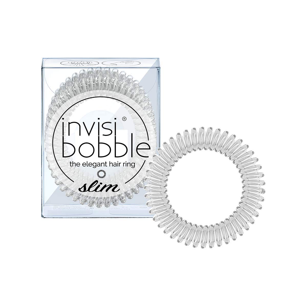 Invisibobble Slim Hair Ties Suitable for All Hair Types, Pack of 3