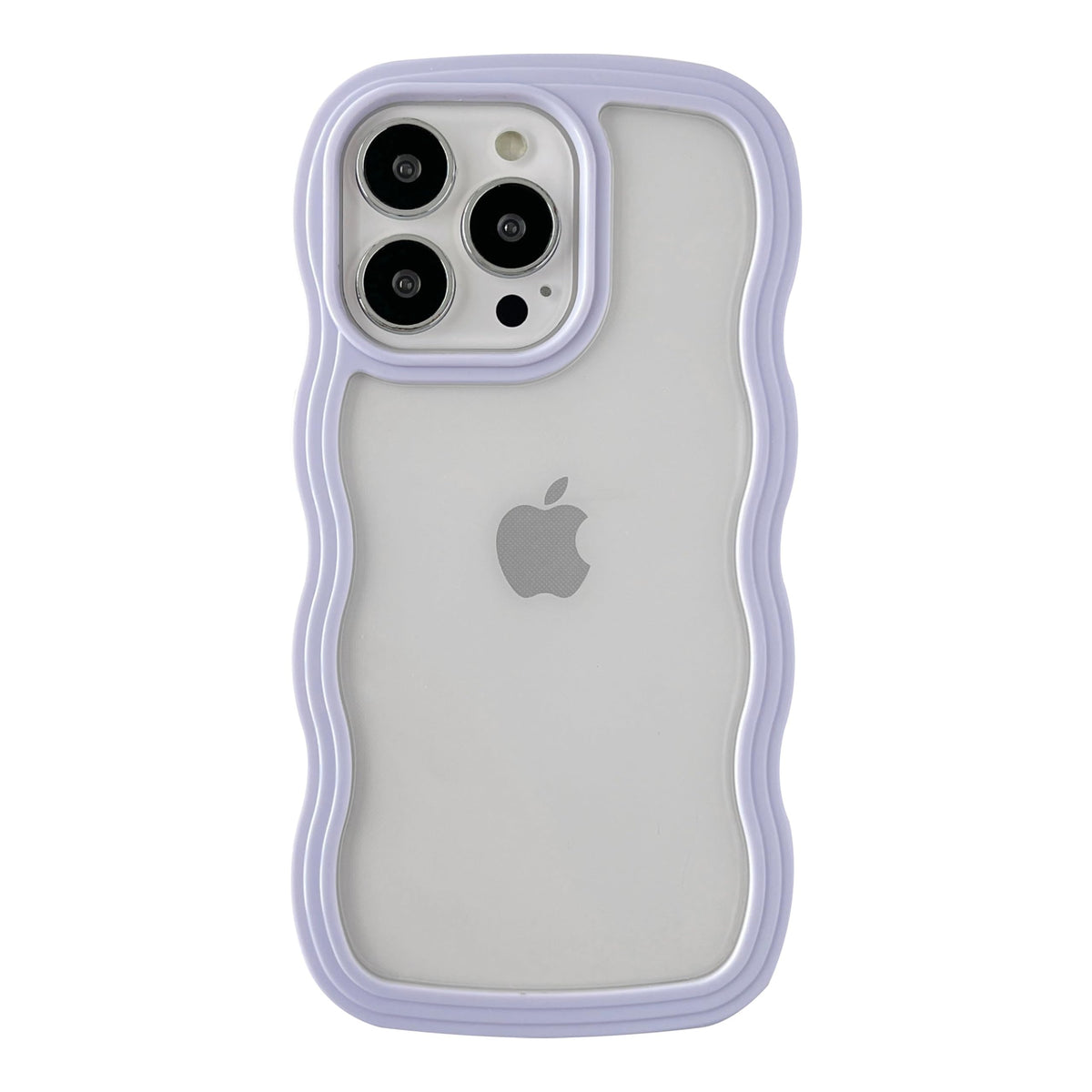 Caseative for iPhone 13 Pro Case, Cute Curly Wave Frame Shape Shockproof Soft Compatible with iPhone Case (Purple,iPhone 13 Pro)