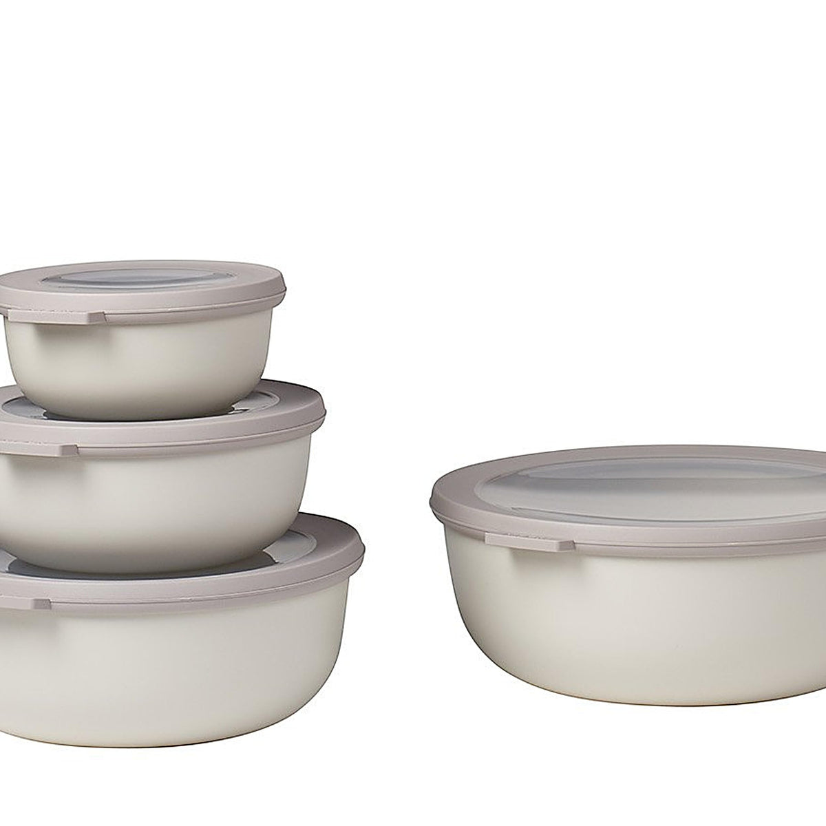 Mepal - Multi Bowl Cirqula 3-Piece Set - Food Storage Container with Lid - Suitable as Airtight Storage Box for Fridge & Freezer, Microwave Container & Servable Dish - 500, 1000, 2000ml - Nordic Denim