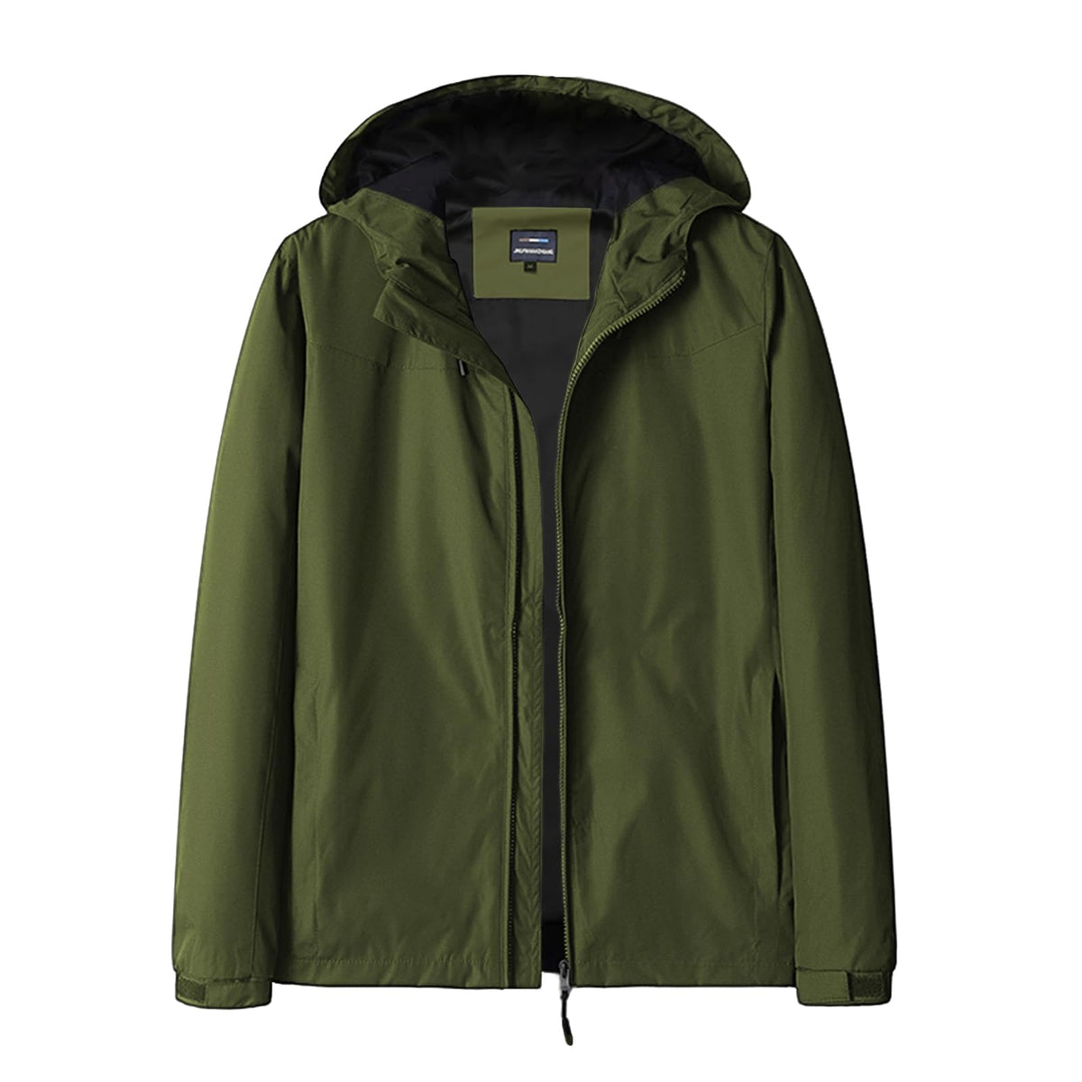 LUI SUI Mens Outdoor Waterproof Jackets Lightweight Windbreaker Casual Windproof Hoodies Rain Coat