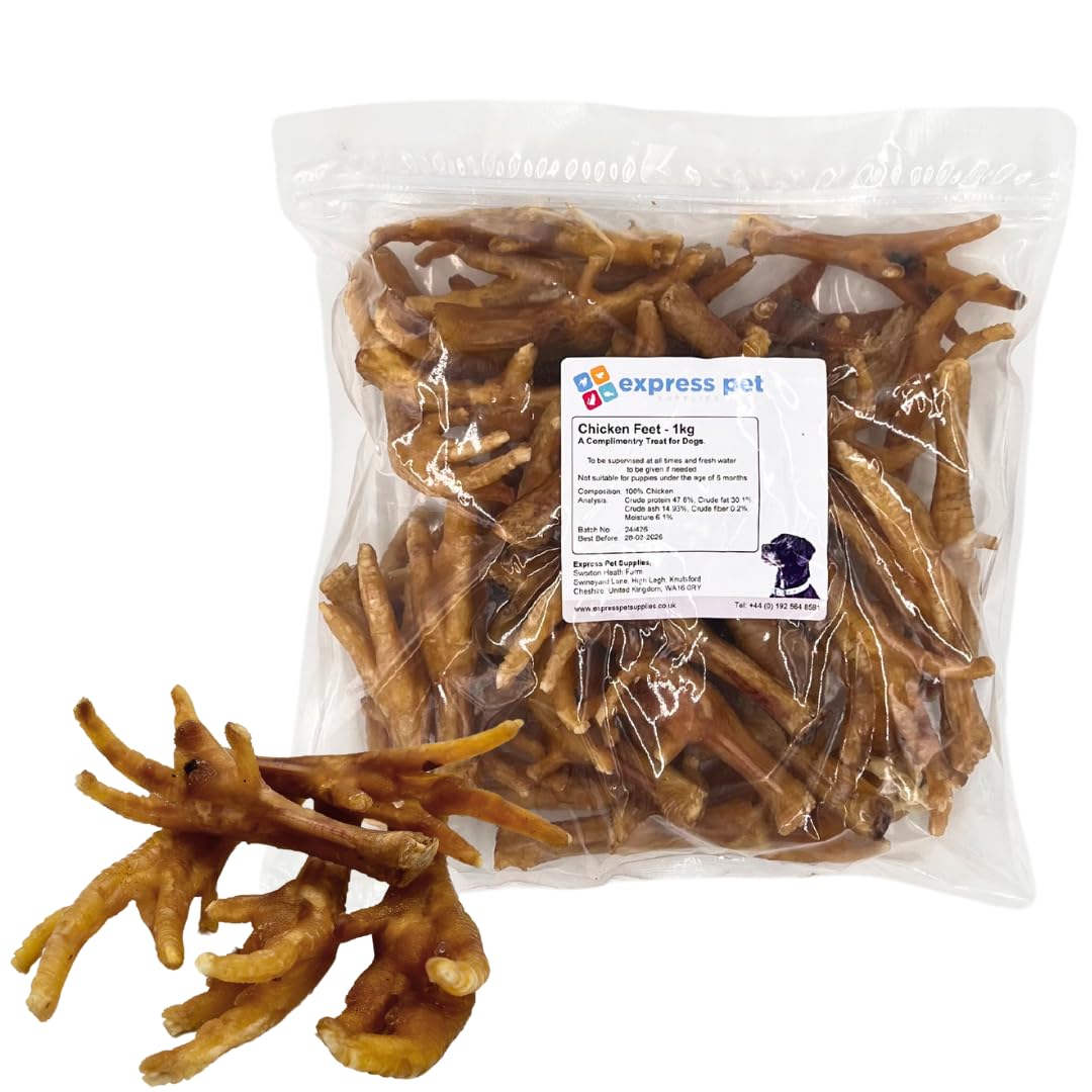Express Pet Supplies 4kg Natural Chicken Feet Dog Treat Chew
