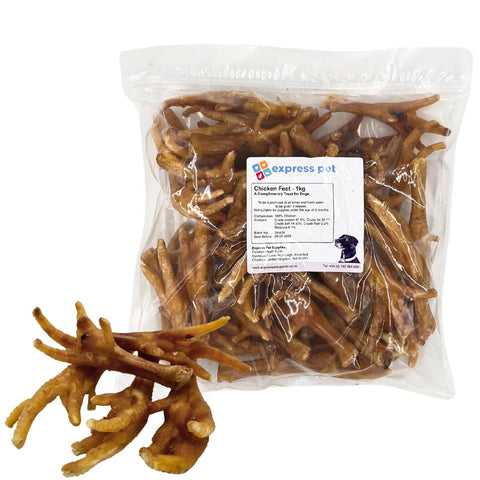 Express Pet Supplies 4kg Natural Chicken Feet Dog Treat Chew