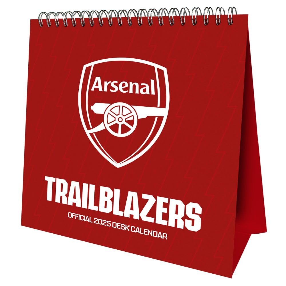 2025 Calendar Arsenal FC Month to View Football Desk Easel Official Product