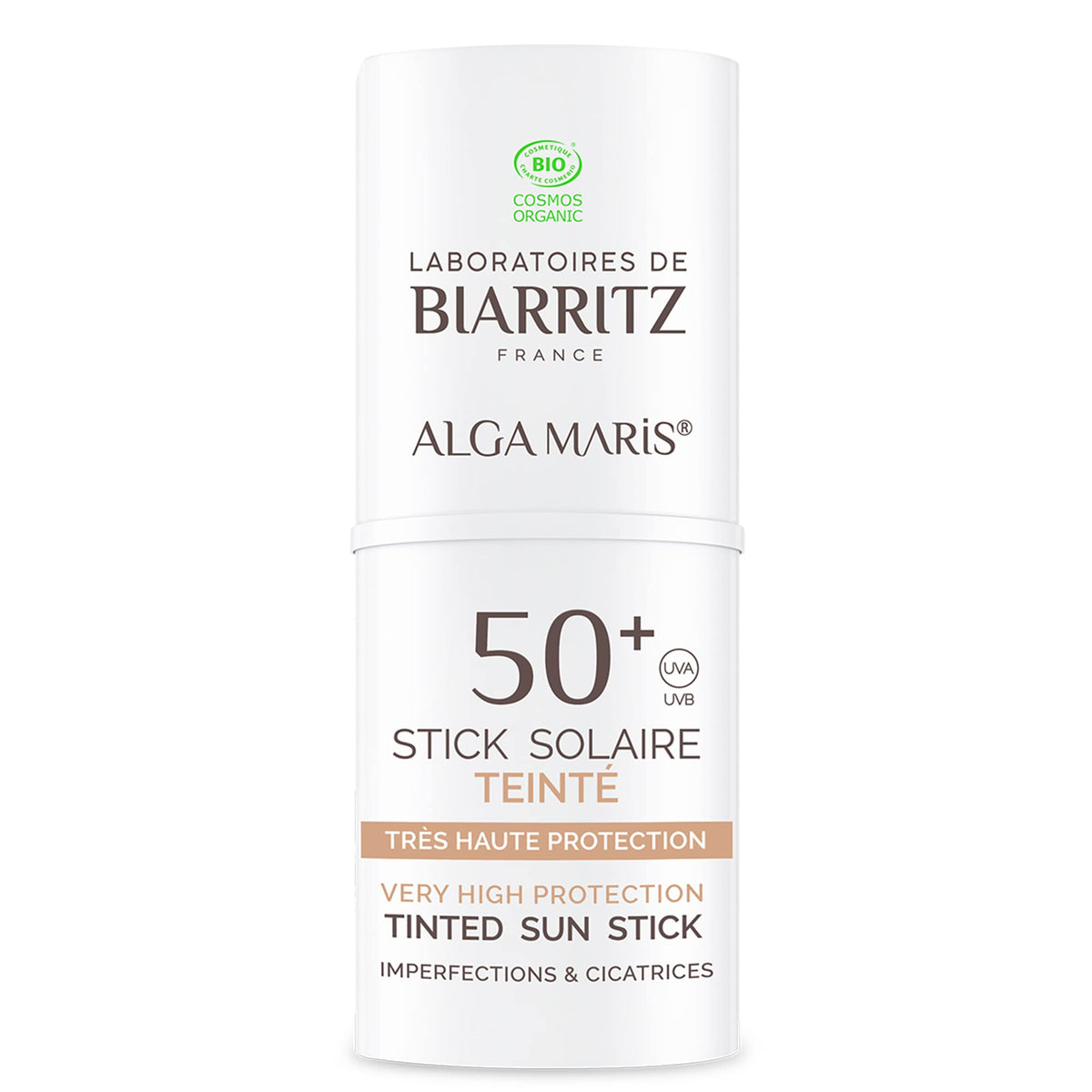 Laboratoires de Biarritz Alga Maris Tinted Sunscreen Stick SPF50+ Organic 9g