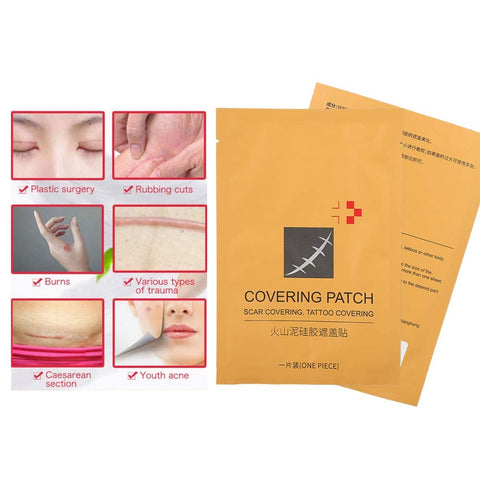 zjchao Scar Conceal Tape, Disposable Scar Concealer Skin Blemish Cover Adhesive Tape to Hide Waterproof Patch for Conceal Skin(1#)