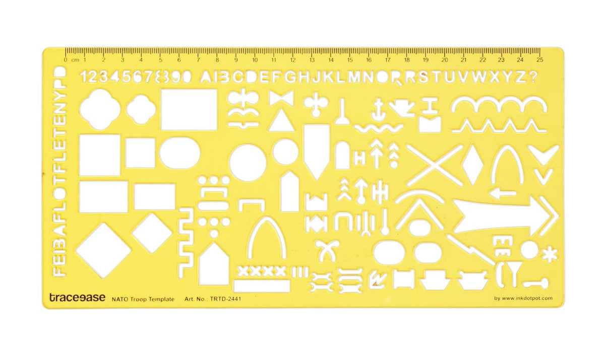 Traceease Map Drafting NATO Troop Template Drawing Stencil,Designing Template Measuring Ruler