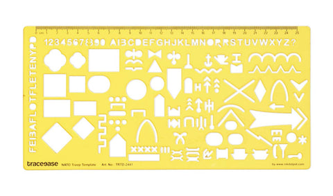 Traceease Map Drafting NATO Troop Template Drawing Stencil,Designing Template Measuring Ruler