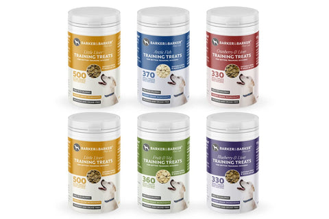 Barker and Barker Low Fat Dog Training Treats Multi Treats Selection 6 Pots of SMALL treats