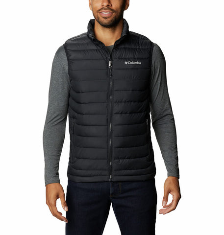 Columbia Men's Powder Lite Vest, Puffer Vest Body Warmer, Black, Size M