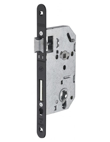 THIRARD 00556830 Monomax NF 50 Axis Cylinder Version Lock Galvanised Box, Epoxy Black Granite Headrest - Recessed Model for Front Door - Made in France Finish