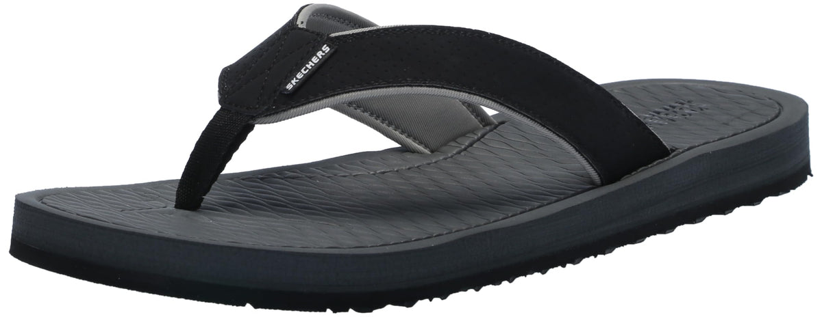 Skechers USA Men's Men's Tantric-Copano Flip-Flop, Blk, 10.5
