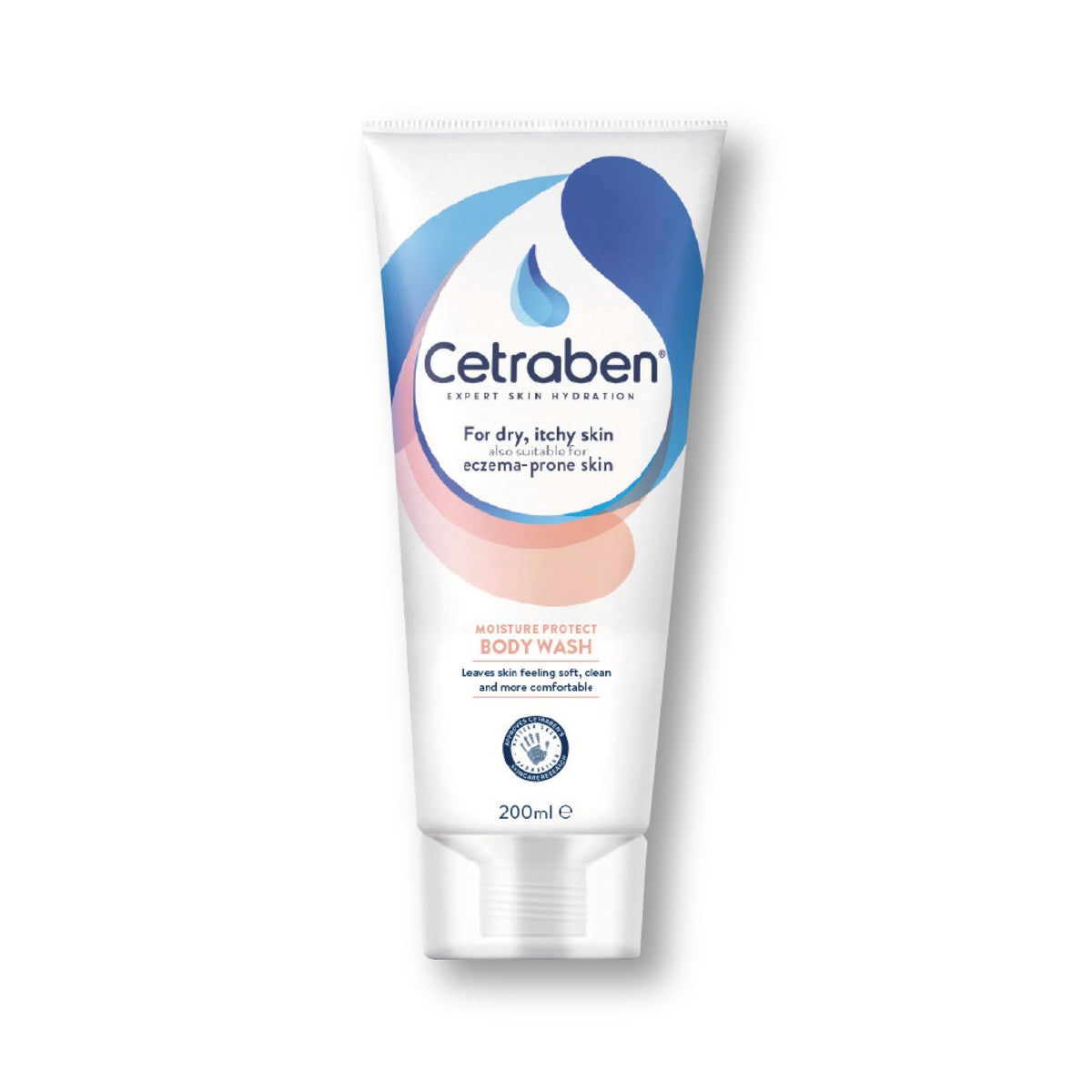 Cetraben Moisture Protect Body Wash, 200 ml, For dry, itchy and eczema prone skin, Gentle and Non-drying
