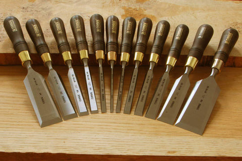 Narex 8116 Cabinetmakers Chisel (Black) (Set of 12)