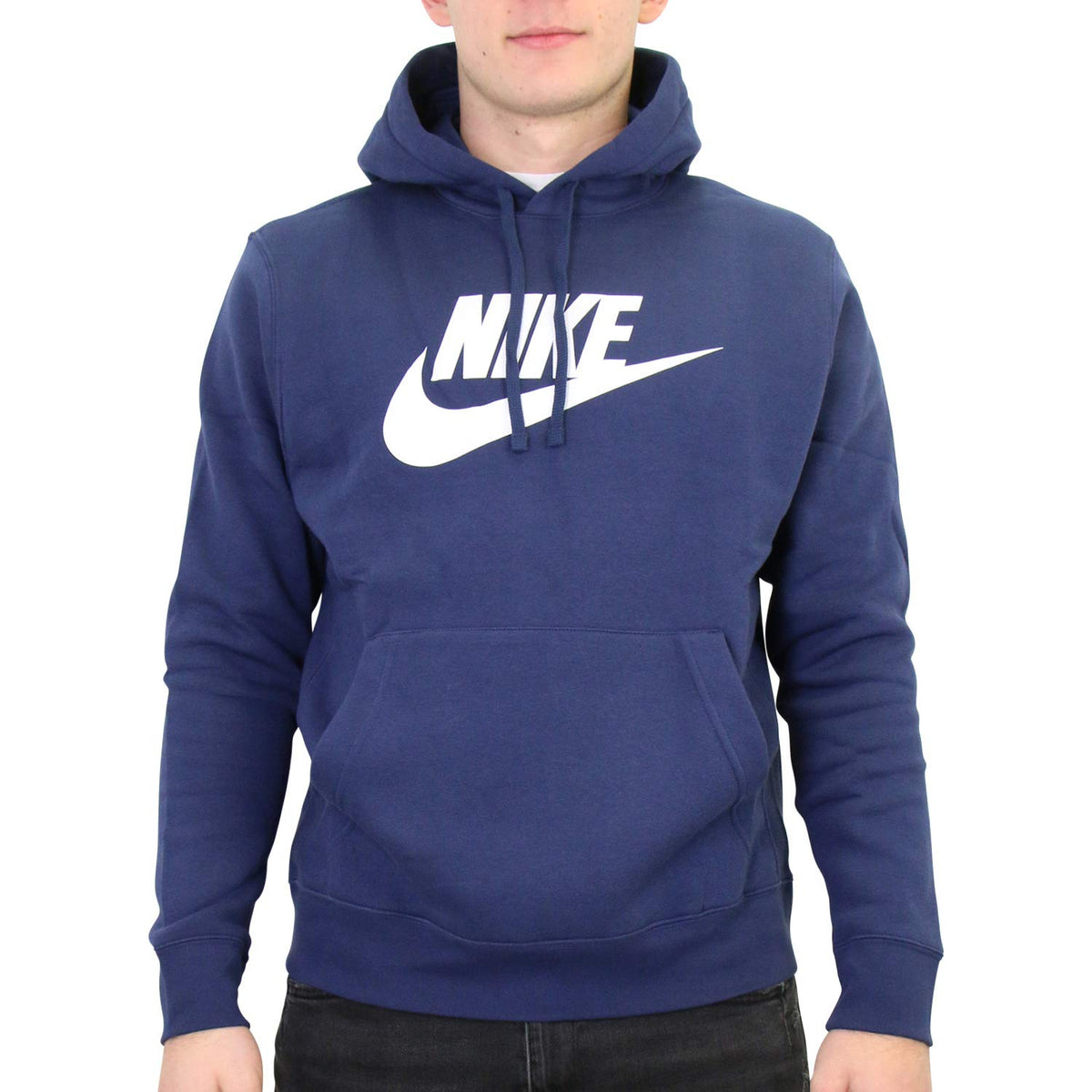 Nike BV2973 M NSW CLUB HOODIE PO BB GX Sweatshirt mens midnight navy/midnight navy/white 3XL-T
