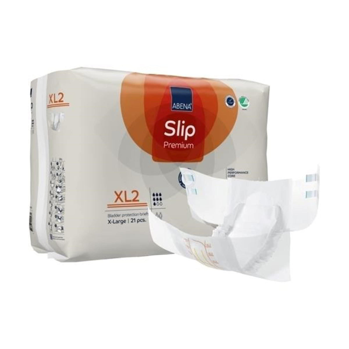 Abena Slip Premium XL2 Adult Incontinence Brief XL Heavy Absorbency 1000021293, 42 Ct, White