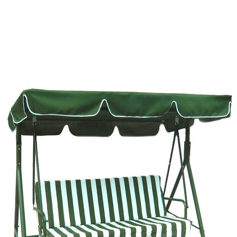 Swing Chair Canopy Replacement, 600D Waterproof Thickened Oxford Cloth Replacement Canopy for Garden Swing 2/3 Seater (3 seater 195 * 125 * 15CM,Green)