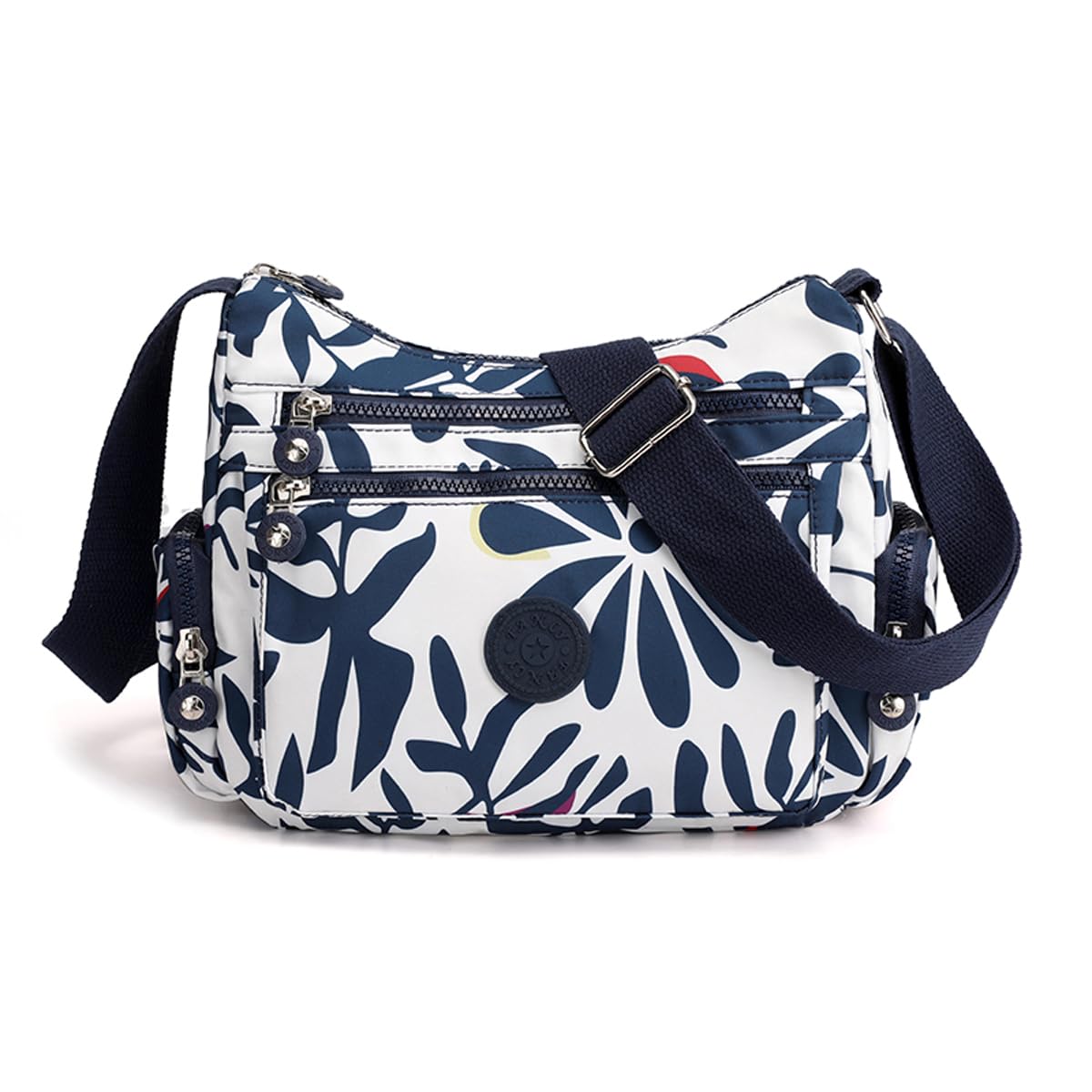 Crossbody Bags for Women Trendy, Crossover Bags for Women Cross Over Purse for Woman, Over Shoulder Purse Crossbody for Women (Blue flower)