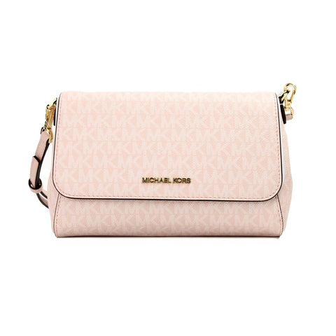 Michael Kors Medium Logo Convertible Crossbody Bag (Light powder blush)