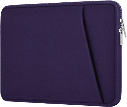 Purple 15.6 inch Laptop Sleeve with Shockproof Protection, Front Pocket, Fits HP, Dell, Asus, Lenovo Notebooks