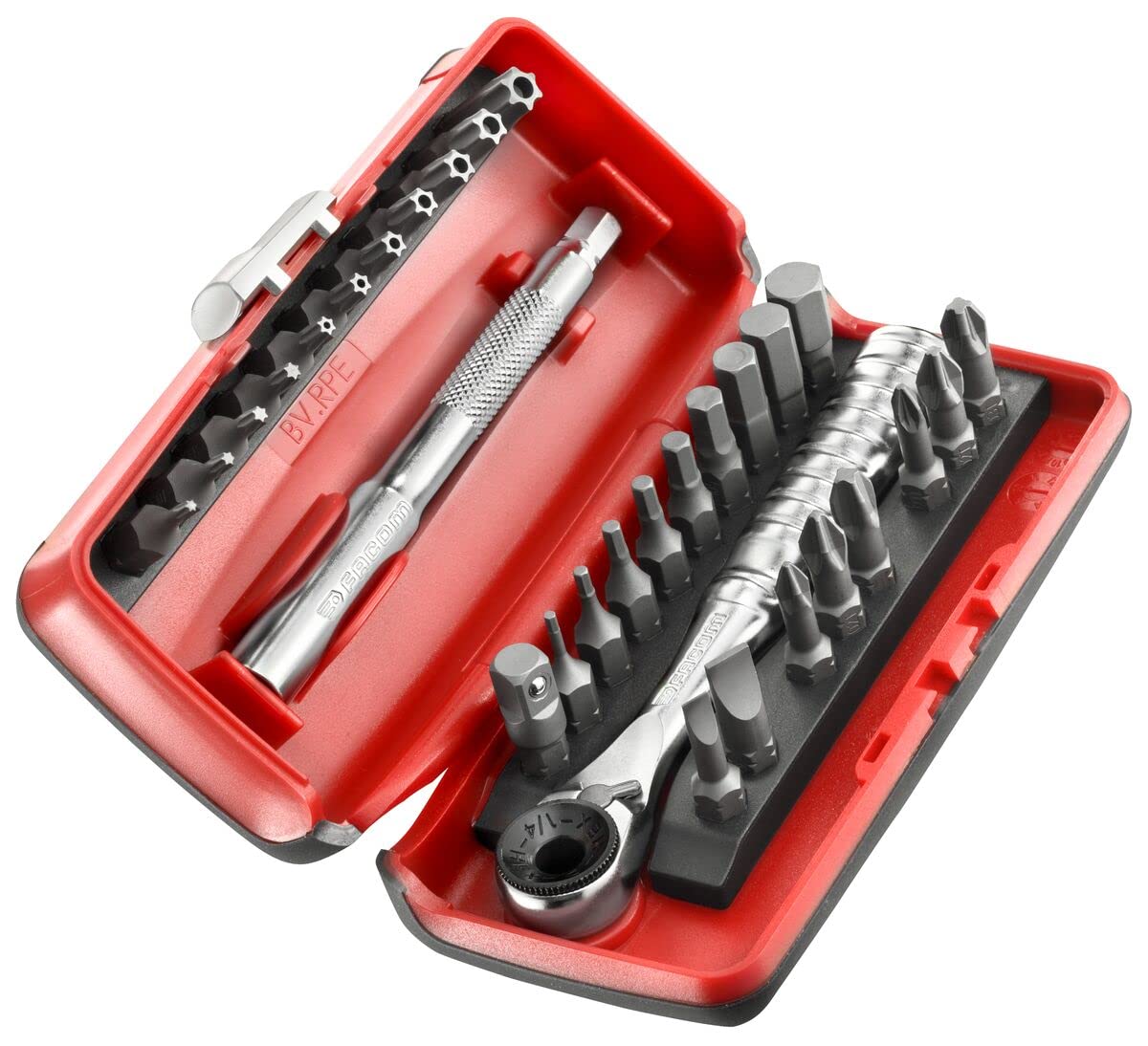 Facom R.PEJ31 Set Featuring A 1/4-Inch Ratchet Spanner and Bits