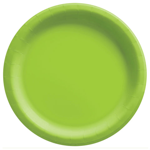 Kiwi Green Round Paper Plates - 8.5" (Pack Of 20) - Perfect For Parties, Celebrations & Picnics