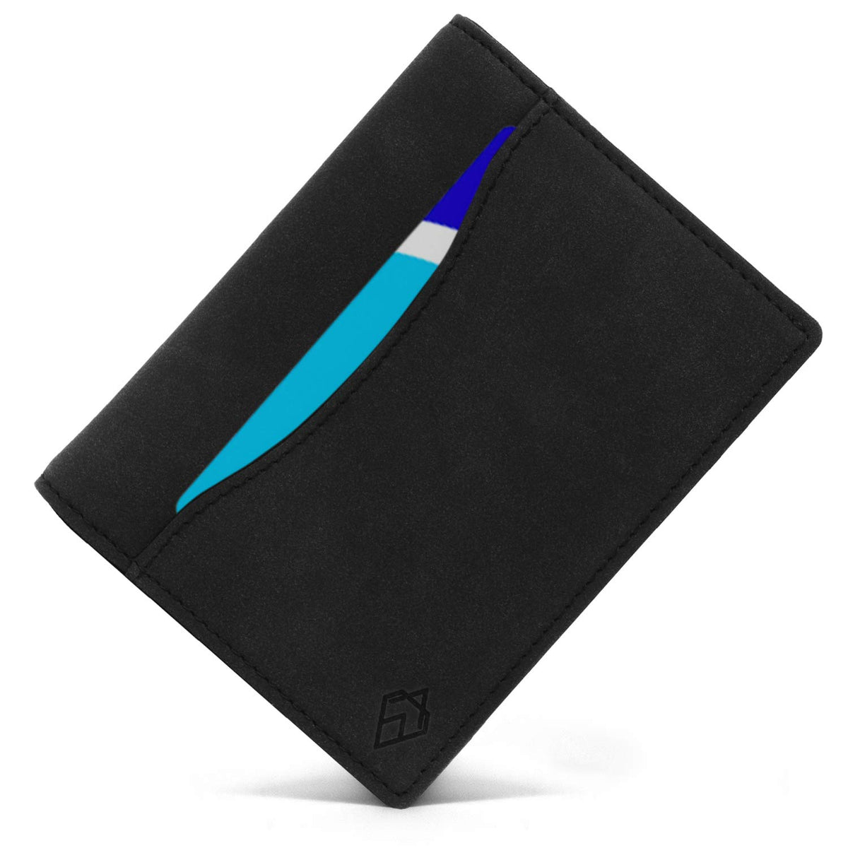 AKIELO RFID Blocking Bifold Card Wallet with Pull Tab and Gift Box - Stylish 'Tap N Go' Mens Wallet - Credit Card Holder Wallets for Men (Oscar - Black Edition)