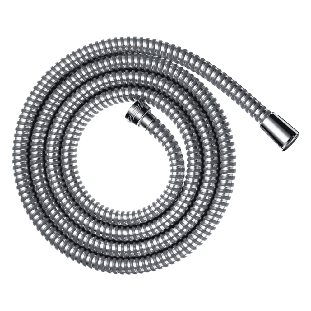 hansgrohe Metaflex shower hose 1.25 m, anti-kink and flexible, chrome effect coil wrap 28262000