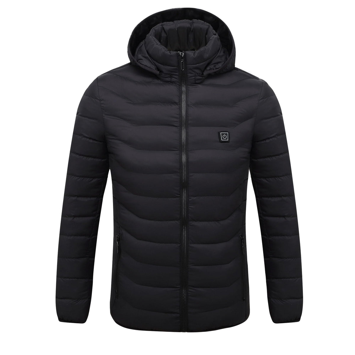 Jueshanzj Heating clothing winter lightweight heat insulation jacket men's electric USB thermostat heating cotton clothing Black 9 hot spots M