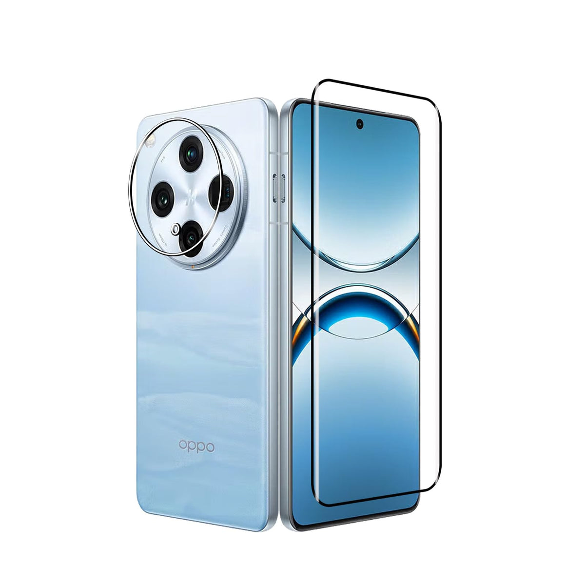 Bihizei Tempered Glass for OPPO Find X8 Pro, 1 Piece 3D Screen Protector + 1 Piece Camera Film, Easy Install, Anti-Scratch, Bubble-Free, 9H Hardness Screen Protector