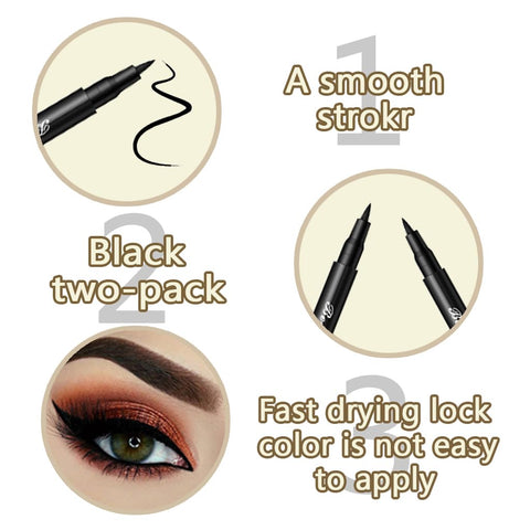 1 eyelienr pen,waterproof,black, 1 pack eyebrow brush