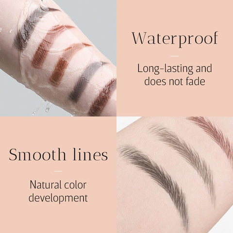 Generic 3D Microblading Eyebrow Tattoo Pencil 4 Fork Tip,3D Waterproof Magic Eyebrow Pencil Microblading Eyebrow Pencil Natural Makeup Fine Stroke Eyebrow Pencil with Micro-Fork Tip(1pc-Dark Brown)