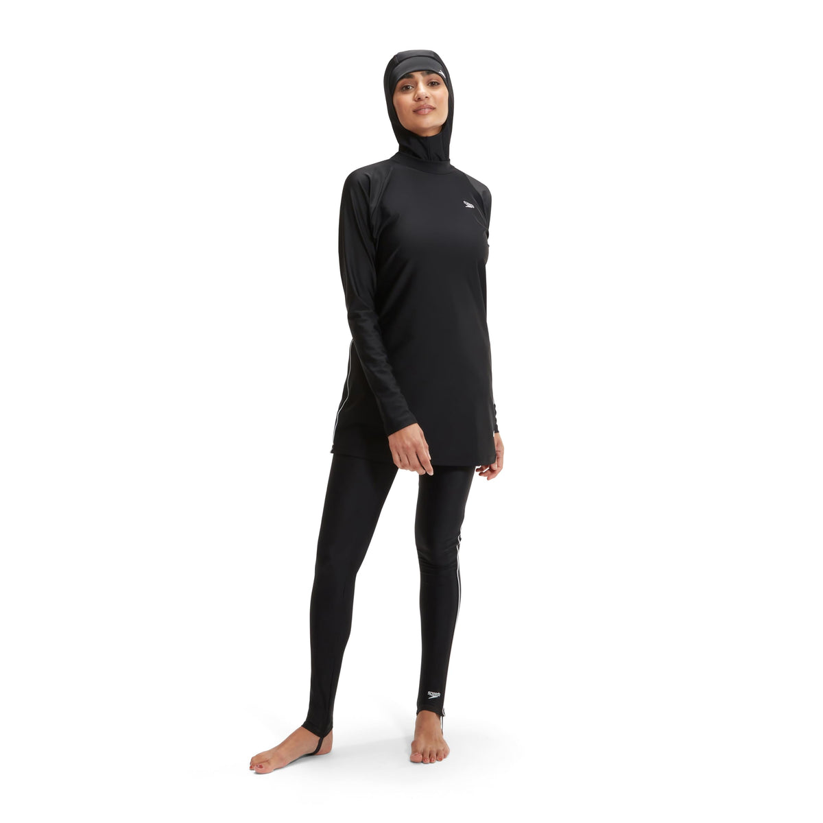 Speedo Women's 3 Piece Swim Set | Coverage Swimwear, Black, 34