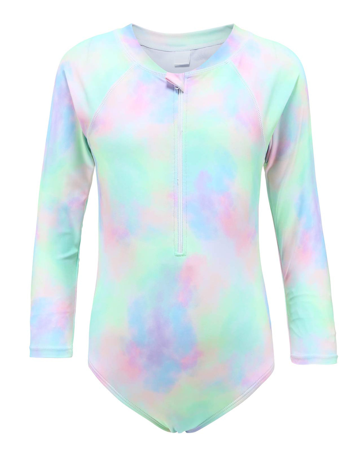 Aisyee Girls Long Sleeve Swimming Costume Kids One Piece Hawaiian Beach Swimsuit Long Sleeve Girls Swimwear Age 15-16 Years
