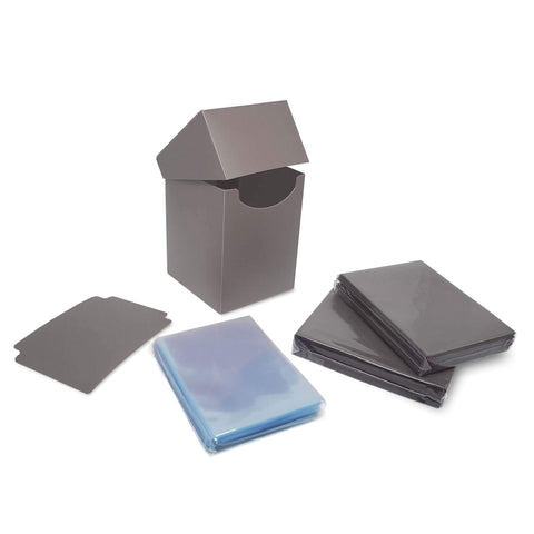 BCW Combo Pack - Inner Sleeves and Elite2 Deck Guards - Cool Gray