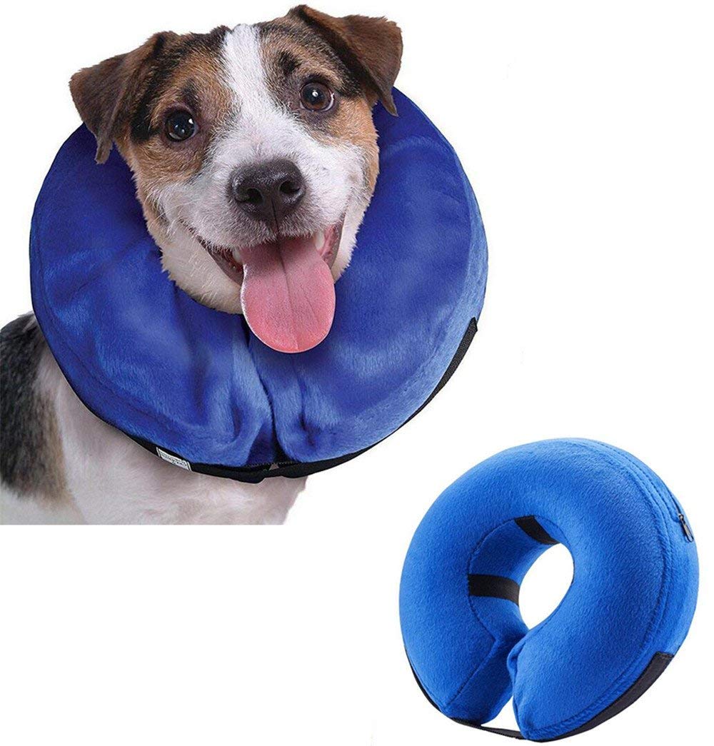 Emwel Pet Inflatable Collar for Large Dogs, Comfy Pet Collar Cone for Recovery, Inflatable Basic Dog Collars, L