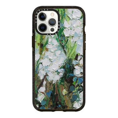 CASETiFY Impact Case for iPhone 12 Pro Max - Wild Squill Flowers - Clear Black