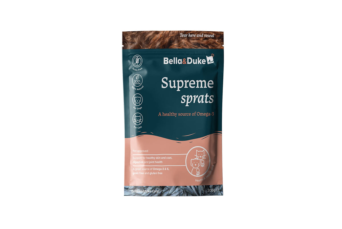 Bella & Duke Supreme Sprats for Dogs - Anti-Inflammatory with Omega 3 & 6 - Easy to Digest & Hypoallergenic - Suitable for Dogs & Cats - 100% Natural Alternative to Processed Treats