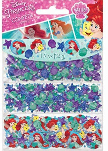 Amscan 361620 Confetti Disney Ariel Dream Big Collection 1 pack Party Accessory Multicolor, 1 1/5 oz