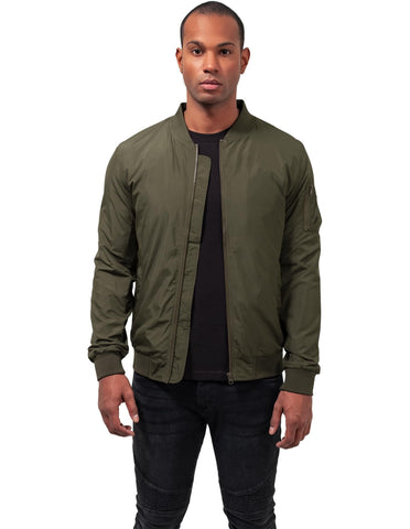 Urban Classics - LIGHT BOMBER Jacket dark olive - S