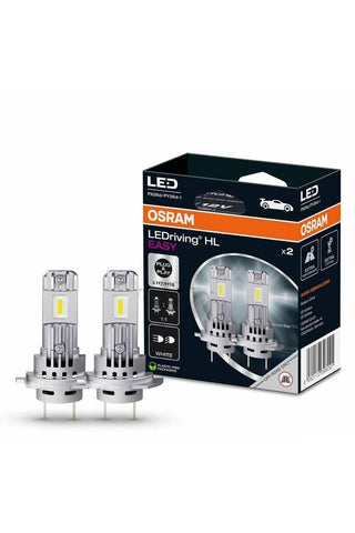 OSRAM LEDriving HL EASY ? H7/H18, LED high and low beam lamp, Cool White 6500K, no accessory needed, offroad use only - no ECE, 2 lamps