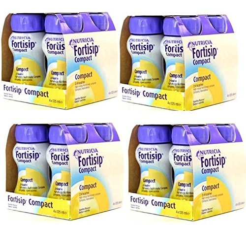 4 x Fortisip Compact Vanilla 4 x 125ml Bottles(16 x 125ml in Total)