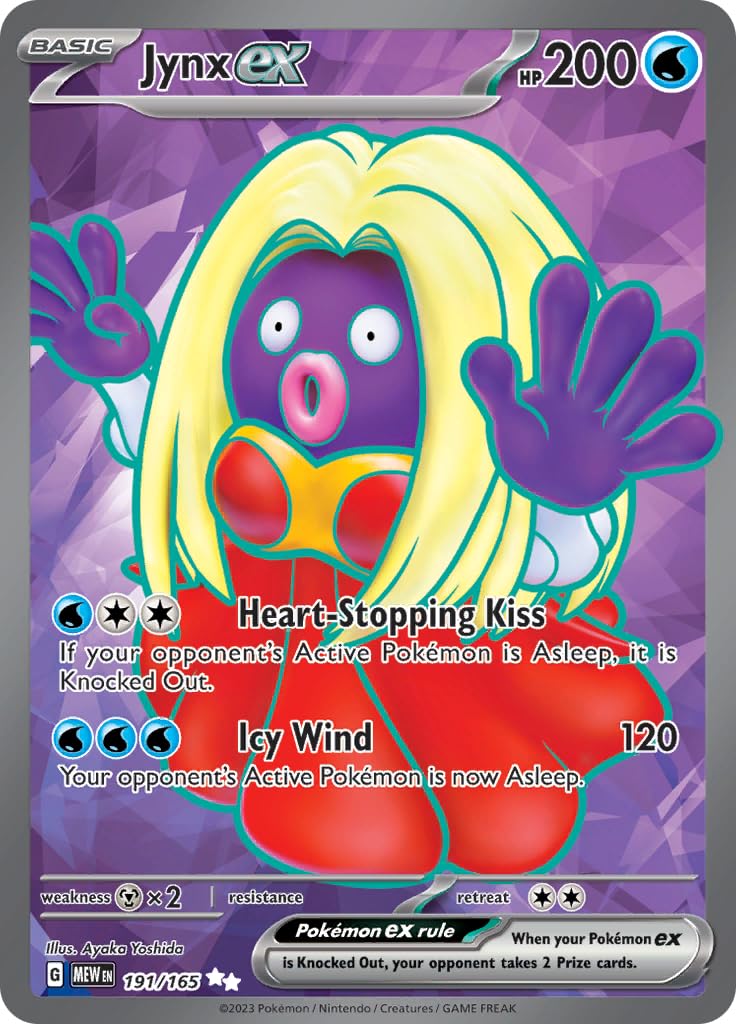 Pokemon - Jynx ex 191/165 - Pokemon 151 - Full Art Ultra Rare - Single Card