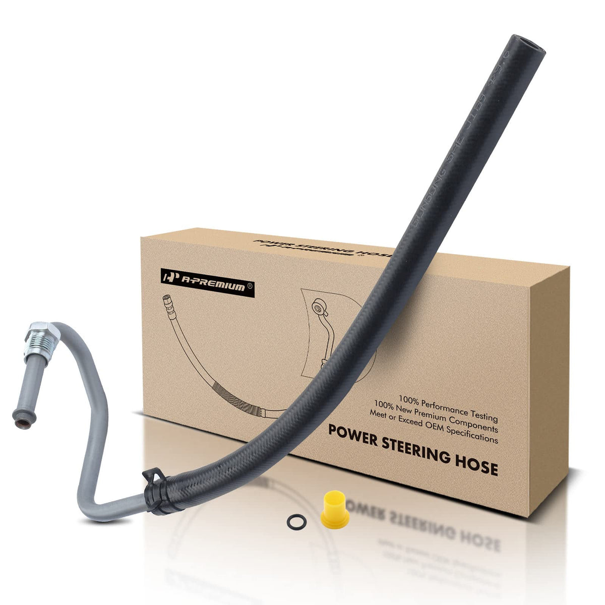 A-Premium Power Steering Return Hose Line Assembly Compatible with Jeep Grand Cherokee 1993-1996, Cherokee 1991-2001, Comanche 1991-1992, 4.0L, To Reservoir