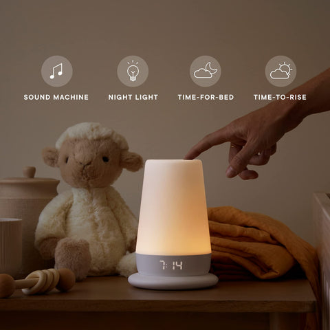 Hatch Rest+ Baby & Kids Sound Machine | 2nd Gen | Childâ€™s Night Light, Alarm Clock, Toddler Sleep Trainer, Time-to-Rise, White Noise, Bedtime Stories, Portable, Backup Battery (with Charging Base)