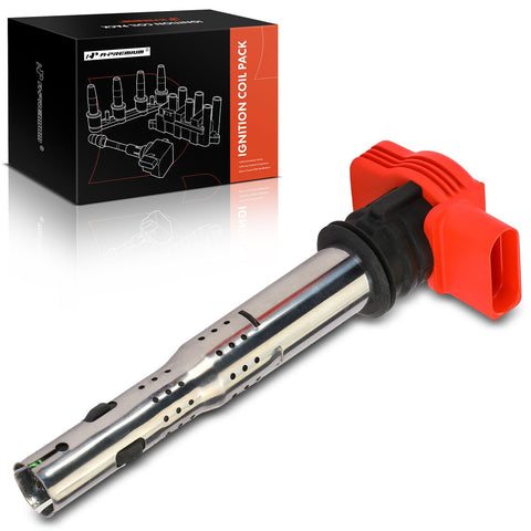 A-Premium Engine Ignition Coil Pack Compatible with Audi A4 A5 A6 Q7 S4 S5 S6 S8 R8 & Porsche Cayenne Cayenne & Volkswagen Touareg - 3.0L 3.2L 4.2L 5.2L, 2005-2019 - Replace# 06E905115E