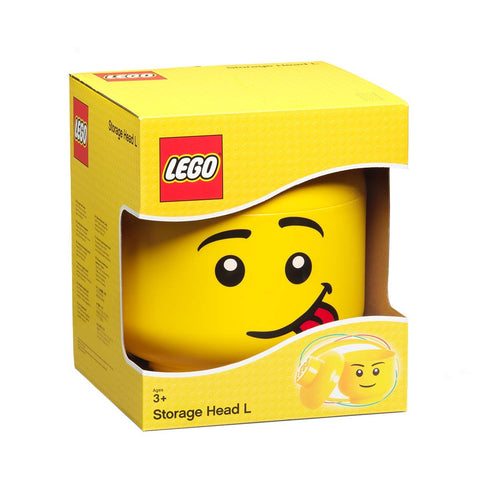 Room Copenhagen, Lego Storage Heads Stackable Storage Container - Buildable Organizational Bins for KidÃƒÆ’Ã‚Â¢ÃƒÂ¢Ã¢â‚¬Å¡Ã‚Â¬ÃƒÂ¢Ã¢â‚¬Å¾Ã‚Â¢s Toys and Accessories - 9.45 x 9.45 x 10.67in - Large, Silly, Holds 500 Bricks