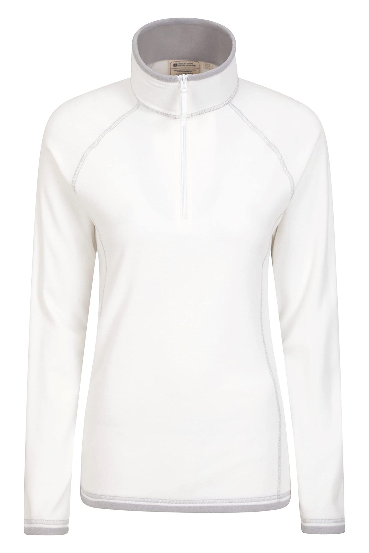 Mountain Warehouse Montana Womens Microfleece - Breathable Ladies Sweater, Quick Drying Pullover, Warm Fleece Jacket, Half Zip - for Spring Summer, Travelling, Outdoors Beige 12